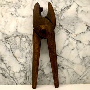 Vintage wooden handmade livestock branding tool
